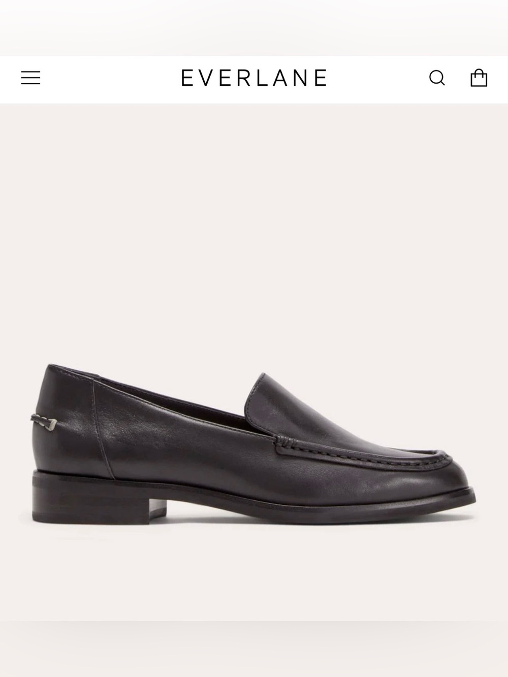 Everlane Black Leather Slip-On Loafers - Picture 5 of 8
